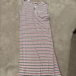 LOFT Striped Sleeveless Maxi Dress